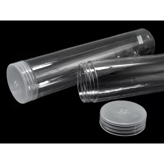 Tubus gombtartó Ø40 mm - átlátszó (10 db-os csomagolás) Tubus gombtartó Ø40 mm - átlátszó (10 db-os csomagolás)
