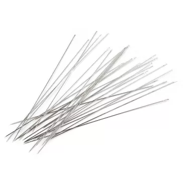 Gyöngyfűző tű 120 mm - nikkel (3 zacskó)