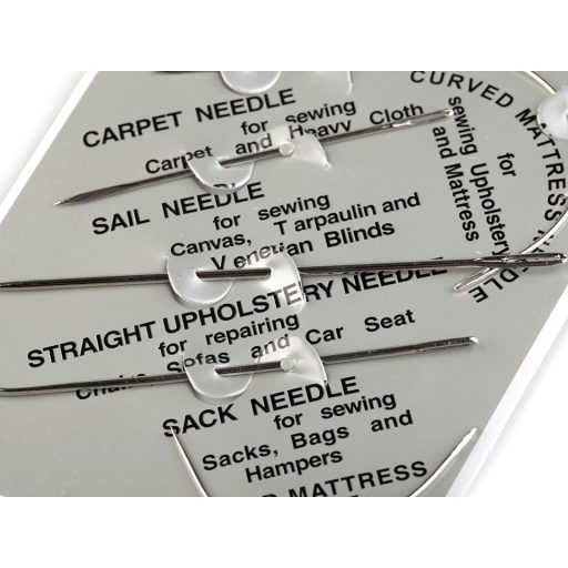 Kézi bőrvarró tű, zsákanyag, szőnyeg, matrac - készlet 7 db