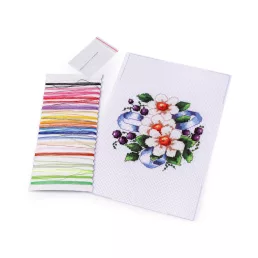 Hímző készlet - előke, tű, pamutok