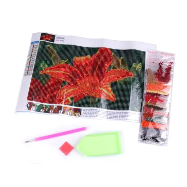  Gyémánt festés 20x30 cm - 2 lásd a képen Liliom (1 szett)