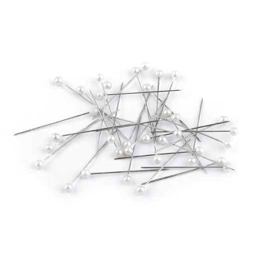 Gombostű gyöngyház szines fejű 38 mm