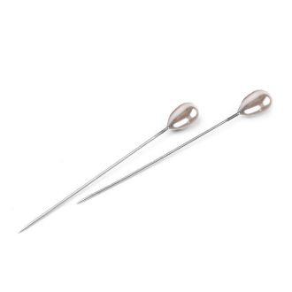 Gombostű csepp alakú gyöngyház fejű 55 mm