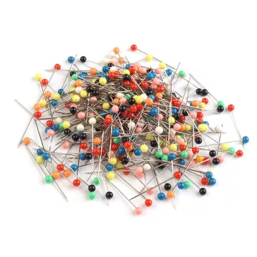 Gombostű műanyag fejű hossza 30 mm - mix nikkel (6 doboz)
