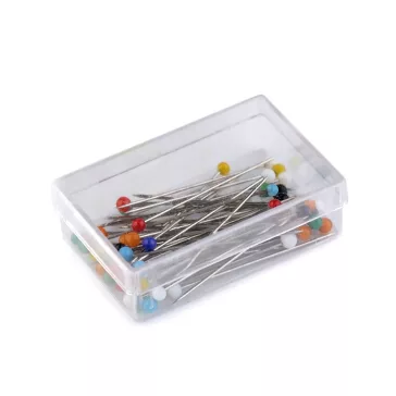 Gombostű üvegfejű hossza 30 mm - mix 1 nikkel (60 doboz)