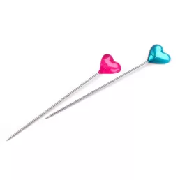 Gombostű szív alakú gyöngyház szines fejű 55 mm