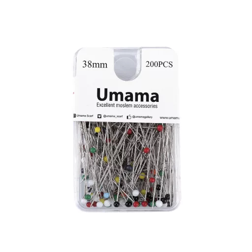 Üvegfejű gombostű patschwork hossza 38 mm