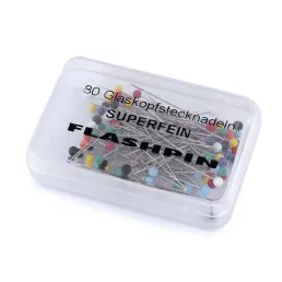 Gombostű üvegfejű, hossza 34 mm