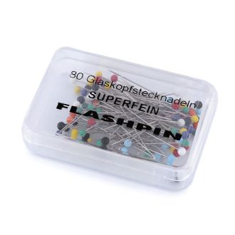 Gombostű üvegfejű, hossza 34 mm