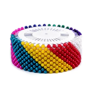 Gombostű színesfejű hossza 37 mm - 1 mix (36 rozetta)