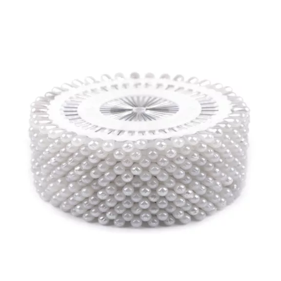 Gombostű színesfejű hossza 37 mm - 3 fehér (36 rozetta) Gombostű színesfejű hossza 37 mm - 3 fehér (36 rozetta)