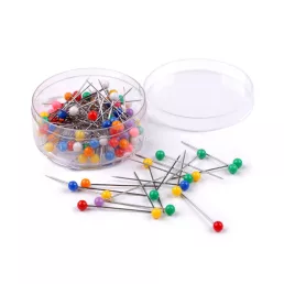 Gombostű műanyag fejjel hossza 32 mm rozsdamentes acél