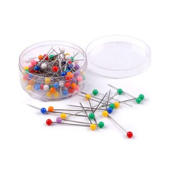 Gombostű műanyag fejjel hossza 32 mm rozsdamentes acél