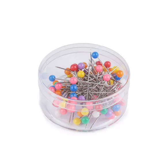 Gombostű műanyag fejjel hossza 32 mm - mix (1 doboz) Gombostű műanyag fejjel hossza 32 mm - mix (1 doboz)