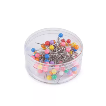 Gombostű műanyag fejjel hossza 32 mm - mix (100 doboz)