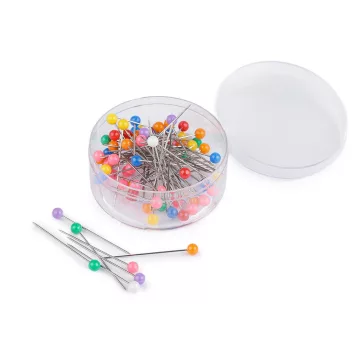 Gombostű műanyag fejjel hossza 32 mm - mix (100 doboz)