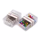 Dísz gombostű készlet - 40 mm gyöngyház fejű - 2 multicolor (5 doboz) Dísz gombostű készlet - 40 mm gyöngyház fejű - 2 multicolor (5 doboz)