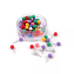 Gombostű műanyag fejjel hossza 17 mm