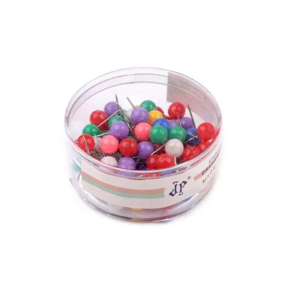 Gombostű műanyag fejjel hossza 17 mm - mix (1 doboz) Gombostű műanyag fejjel hossza 17 mm - mix (1 doboz)