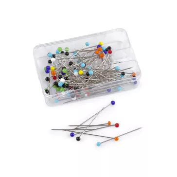 Üvegfejű gombostű hossz 33 mm - mix (12 doboz)