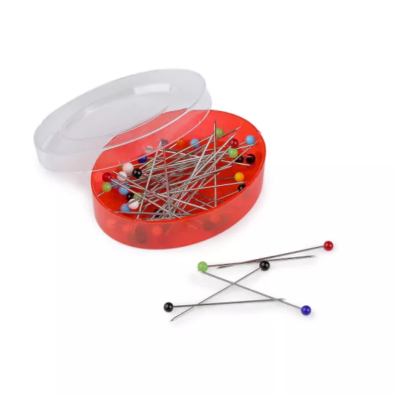 Üvegfejű gombostű hossz 33 mm - mix (24 doboz) Üvegfejű gombostű hossz 33 mm - mix (24 doboz)