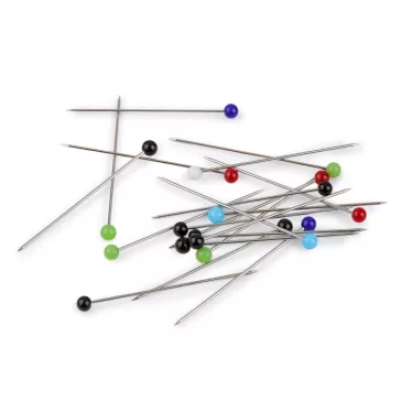 Üvegfejű gombostű hossz 33 mm - mix (48 doboz)