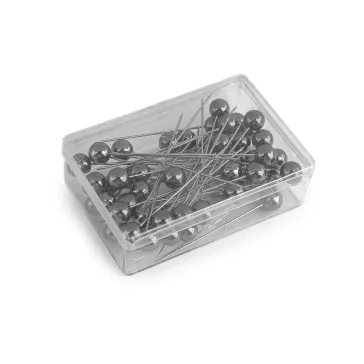   Gombostű hossz 62 mm kárpitos - 2 nikkel fekete (50 db-os csomagolás)