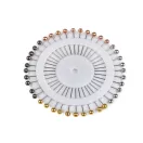 Gombostű készlet kerek metál fejjel hossz 37 mm - mix (36 rozetta) Gombostű készlet kerek metál fejjel hossz 37 mm - mix (36 rozetta)