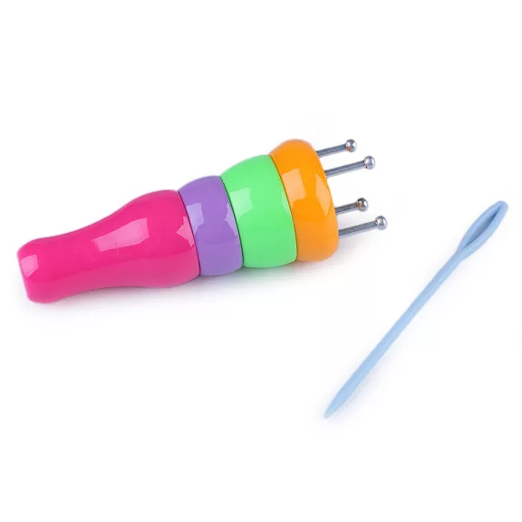 Zsinórkészítő körmöcske tűvel - multicolor (4 szett) Zsinórkészítő körmöcske tűvel - multicolor (4 szett)