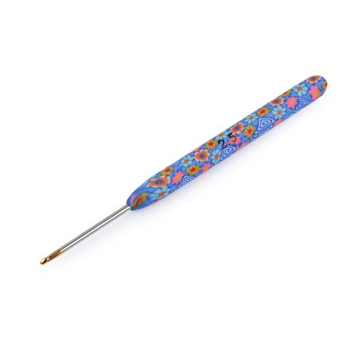 Horgolótű szilikon nyelű, aranyhegyű