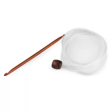   Bambusz horog Tuniszi horgolásra - 7 (6 mm) sötét bambusz (1 db-os csomagolás)