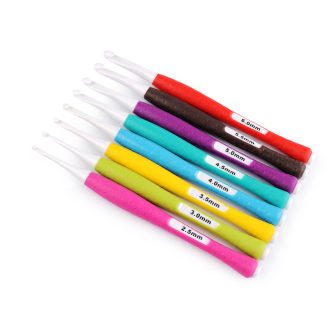 Horgolótű készlet szilikon nyelű