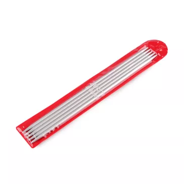   Alu kesztyű zokni kötőtű 2; 2,5; 3; 3,5; 4; 4,5; 5 - 5 (4 mm) nikkel (5 szett)
