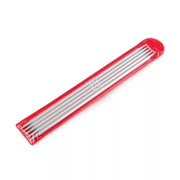   Alu kesztyű zokni kötőtű 2; 2,5; 3; 3,5; 4; 4,5; 5 - 6 (4,5 mm) nikkel (5 szett)