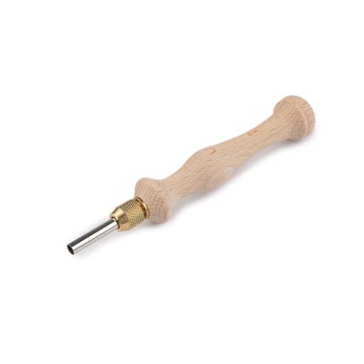 Fa fogantyú hímzőtoll lyukasztótű AIRO Ø5 mm vastagabb fonalhoz