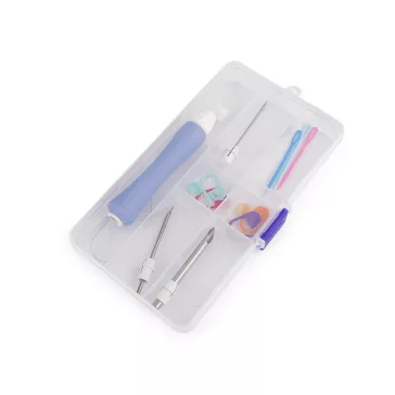   Mágikus tű készlet / hímzőtoll punch needle tartozék dobozban - lásd a képen (3 szett)