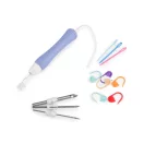 Mágikus tű készlet / hímzőtoll punch needle tartozék dobozban - lásd a képen (3 szett) Mágikus tű készlet / hímzőtoll punch needle tartozék dobozban - lásd a képen (3 szett)