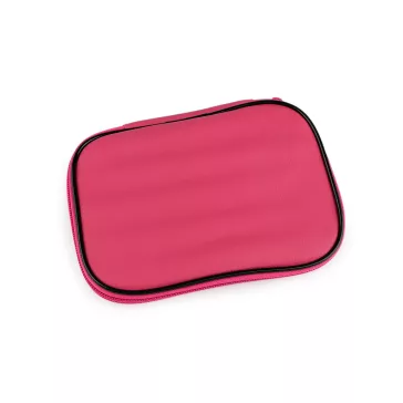   Horgolótű készlet fonalvágóval tokban - pink (3 db-os csomagolás)