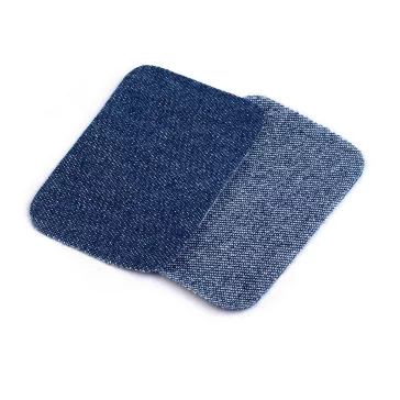   Felvasalható folt farmeranyag 7,6x4,9 cm - 2 kék delta (20 zacskó)