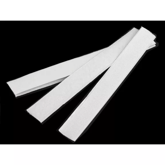 Tépőzár hurkos + bolyhos oldal öntapadós vágott 20 mm - fehér (50 pr) Tépőzár hurkos + bolyhos oldal öntapadós vágott 20 mm - fehér (50 pr)
