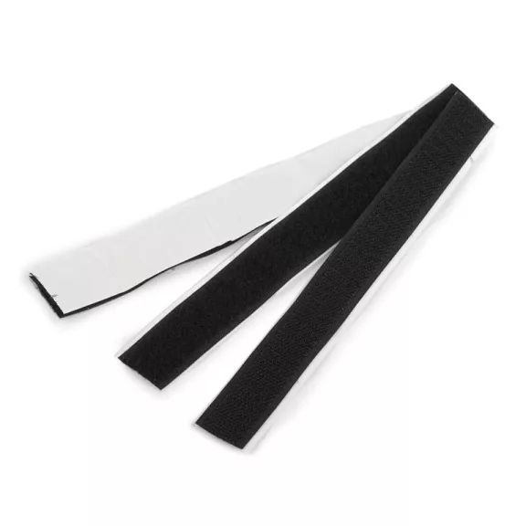 Tépőzár hurkos + bolyhos oldal öntapadós vágott 20 mm - fekete (10 pár) Tépőzár hurkos + bolyhos oldal öntapadós vágott 20 mm - fekete (10 pár)