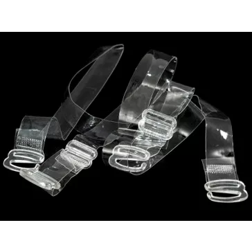   Műanyag kapcsos Szilikon melltartópánt szélessége 15 mm - 15 mm átlátszó (12 pr)