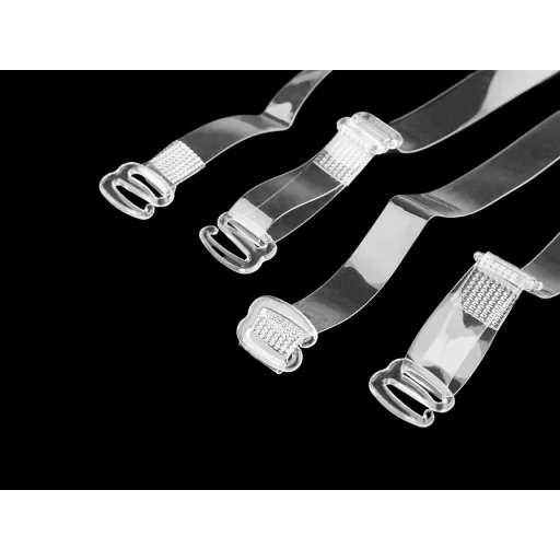 Szilikon melltartópánt 10 mm, műanyag kapocs