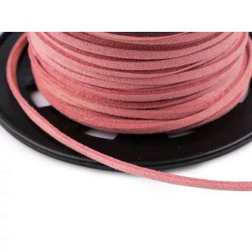   Velúr bőr szál 3 mm - 53 púderrózsaszín (120 m-es csomagolás)