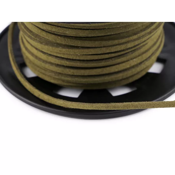 Velúr bőr szál 3 mm - 50 khaki (30 m-os csomagolás) Velúr bőr szál 3 mm - 50 khaki (30 m-os csomagolás)