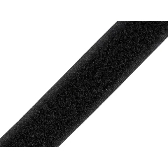 Tépőzár bolyhos oldal 20 mm - fekete (200 m-os csomagolás) Tépőzár bolyhos oldal 20 mm - fekete (200 m-os csomagolás)