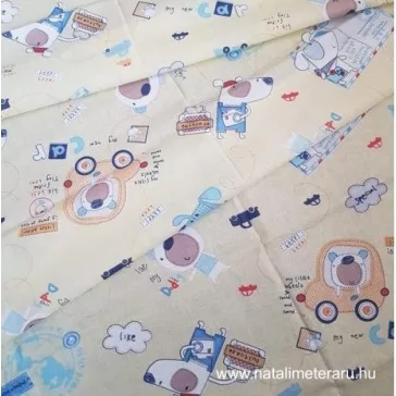 Cheerful small dogs children's pattern cotton batiszt