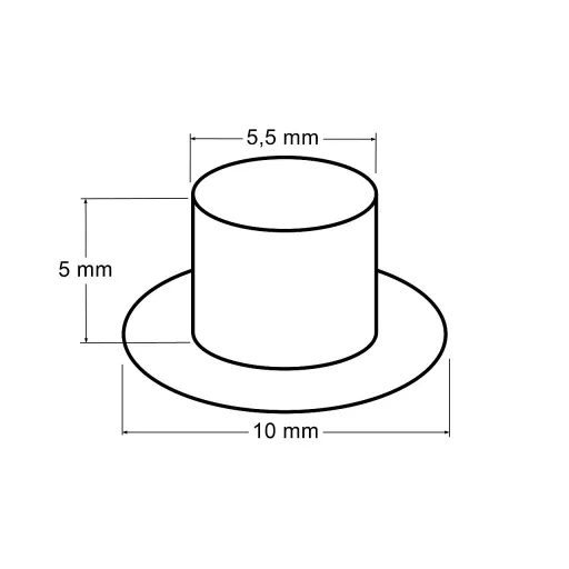 Ringli alátéttel belső Ø5,5 mm / külső Ø10 mm