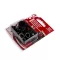 Ringli alátéttel belső Ø7 mm / külső Ø13 mm - 4 nikkel fekete (10 kártya)