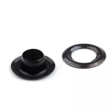   Ringli alátéttel belső Ø7 mm / külső Ø13 mm - nikkel fekete (100 pár)